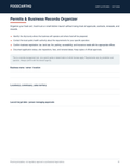 FoodcartHQ Permits and Business Records Organizer — printable planning templates